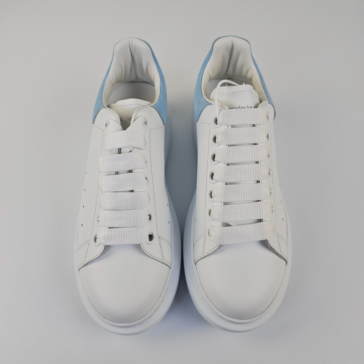 ALEXANDER MCQUEEN Oversized Women's White And Blue Sneakers New