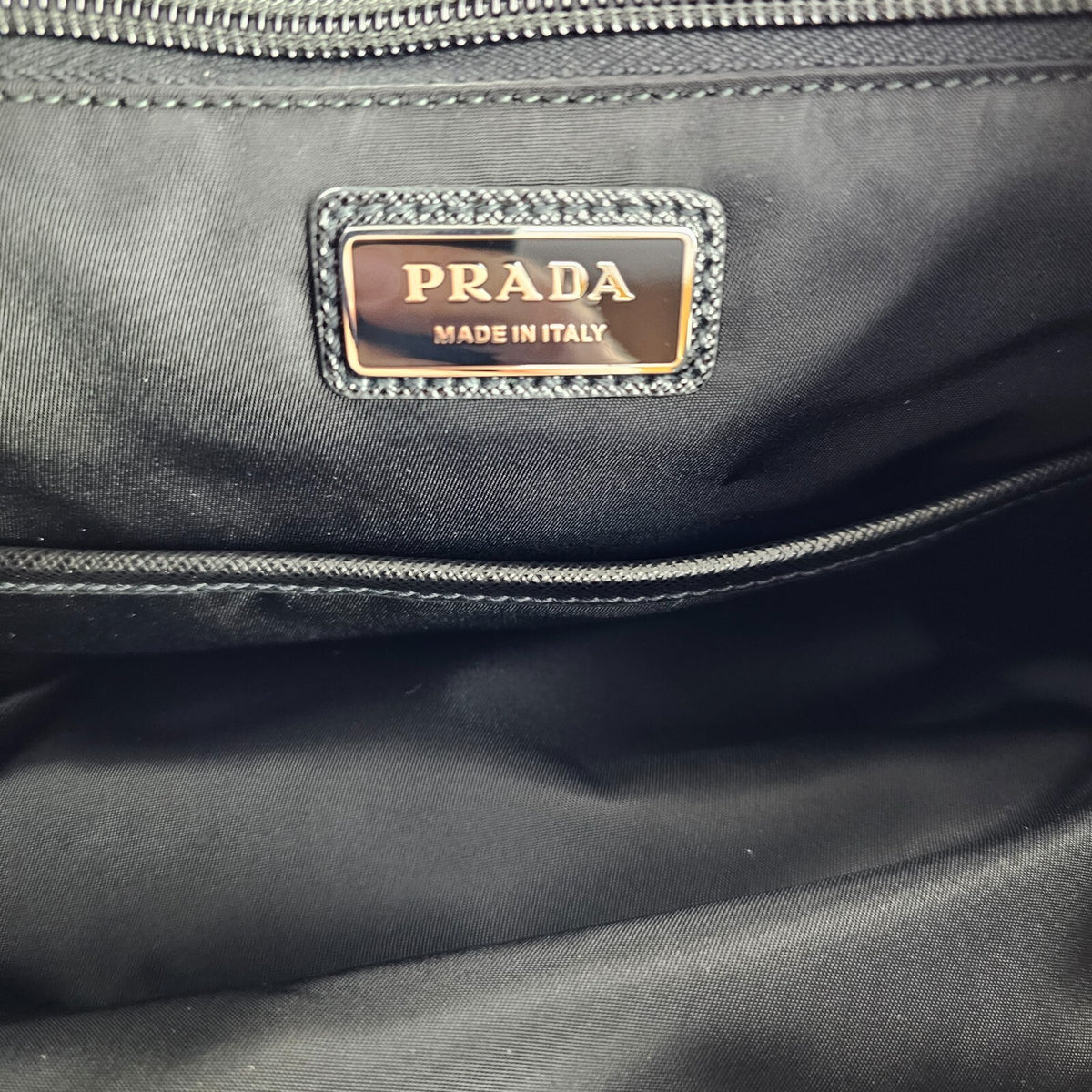 PRADA $2550 Black Re-Nylon And Saffiano Leather Backpack New And Authentic