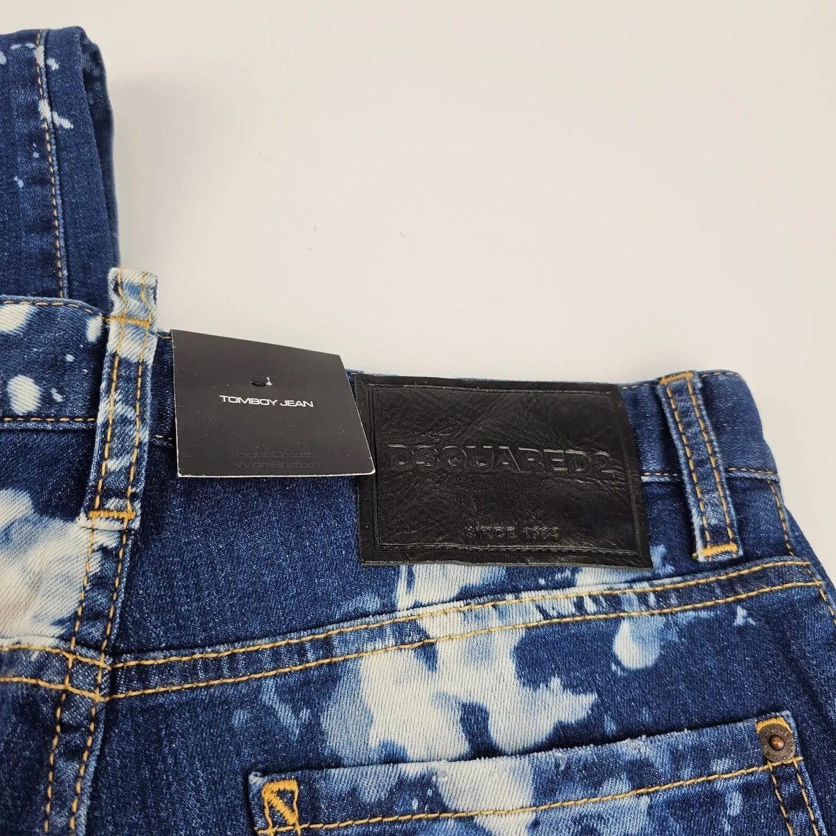 DSQUARED2 Women's Blue/White Dyed Tomboy Jeans New IT 38