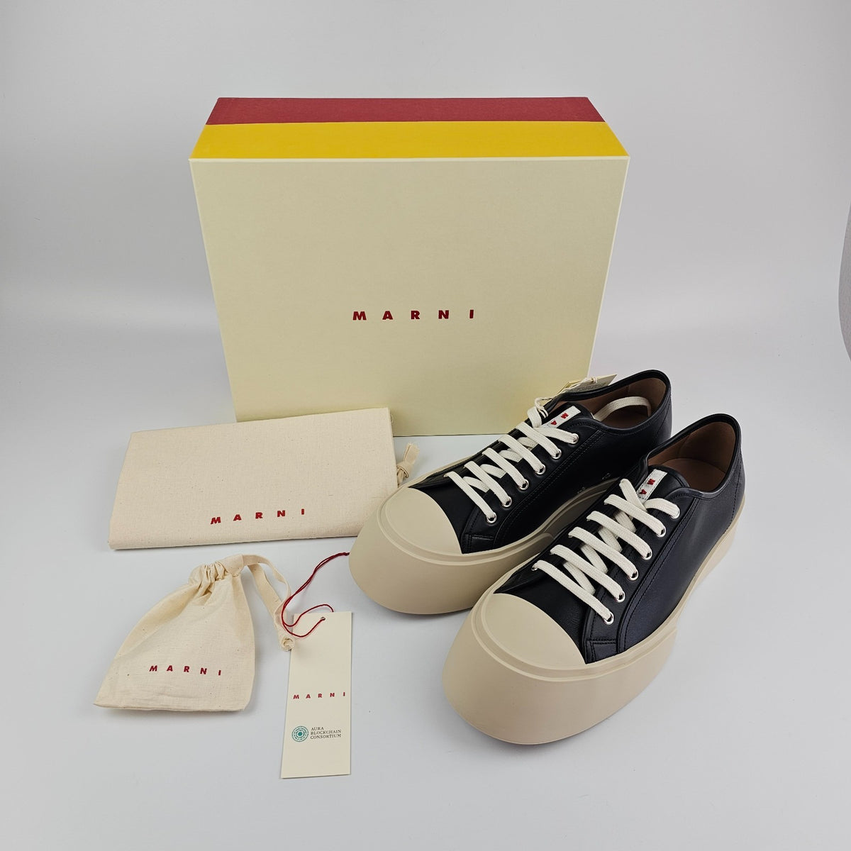 MARNI Men's Pablo Black Sneakers New & Authentic