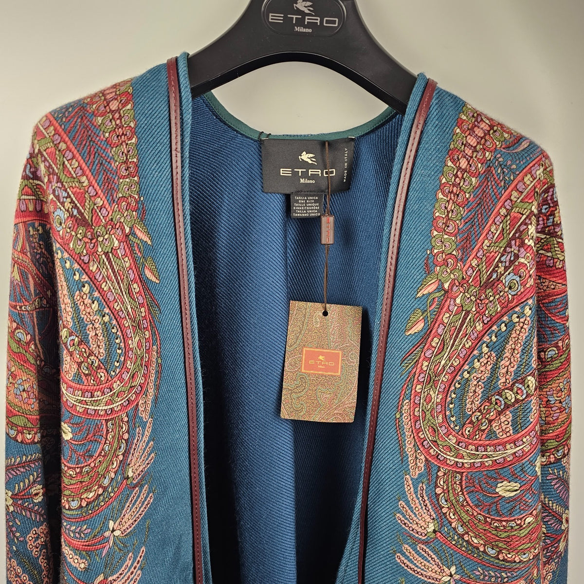 ETRO Multicolor Wool Cape