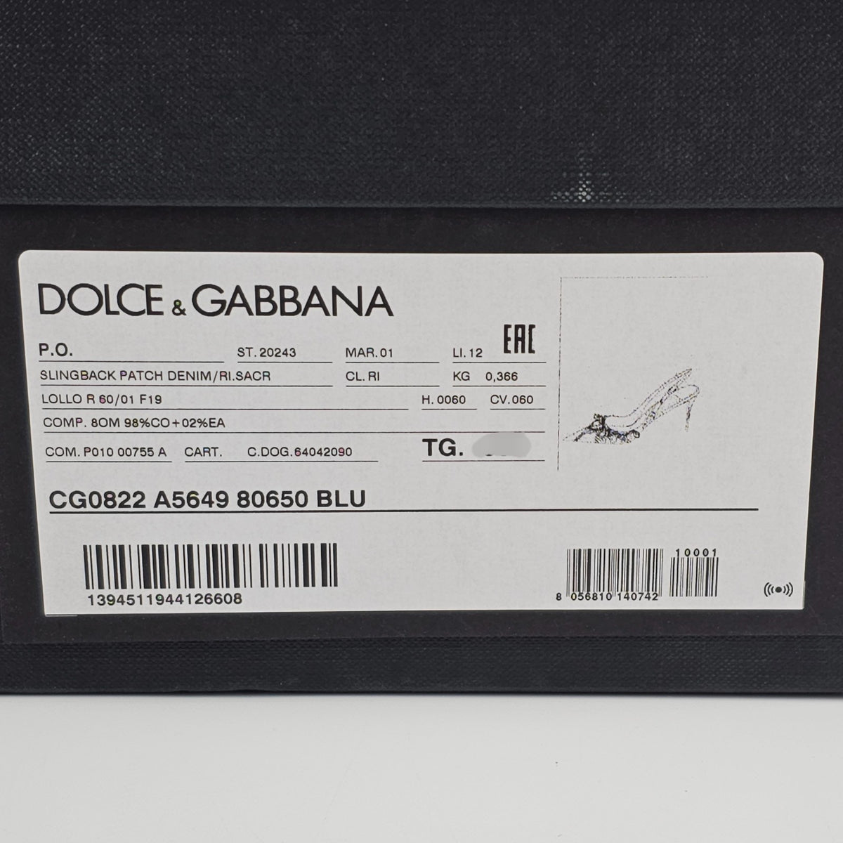 DOLCE&GABBANA Blue Denim 75mm Heel Pumps New & Authentic