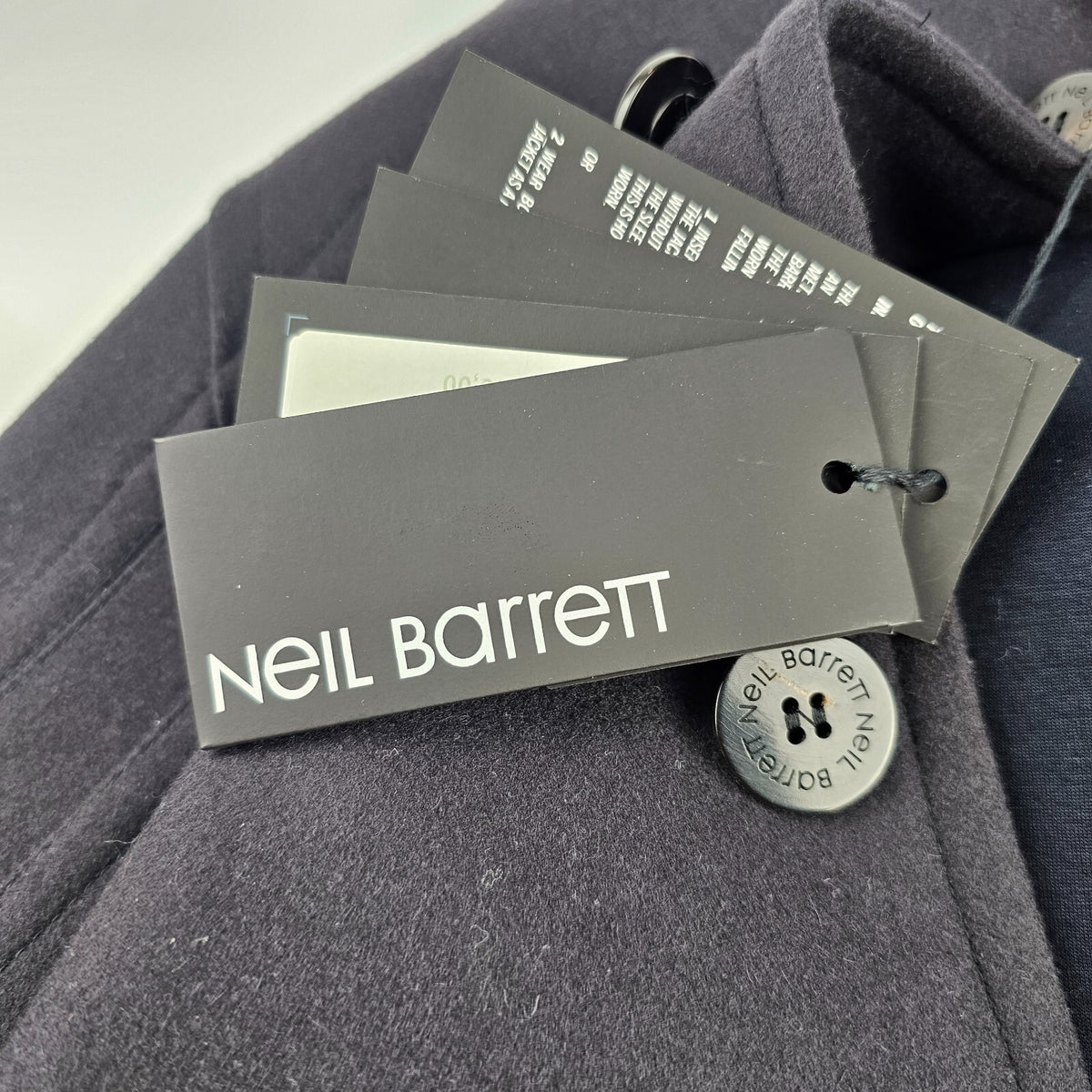 Neil Barrett Dark Woven Coat Size L (50) New