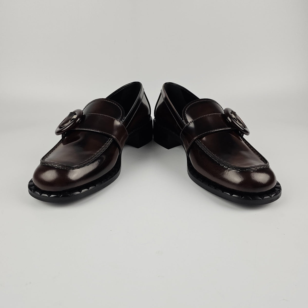 PRADA Brown Leather Loafers New And Authentic