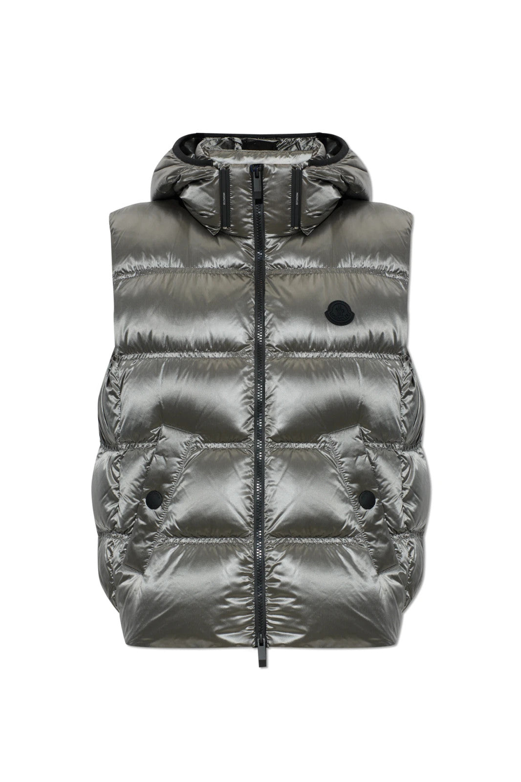 MONCLER $2010 Fluidite Silver Vest New