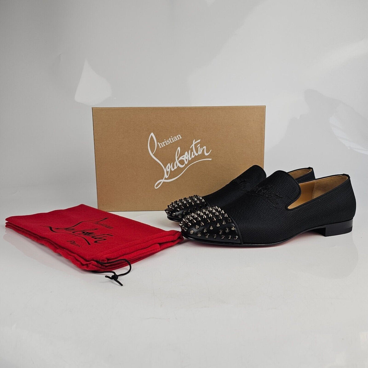 CHRISTIAN LOUBOUTIN Spooky Black Loafers New Size 41 US 8