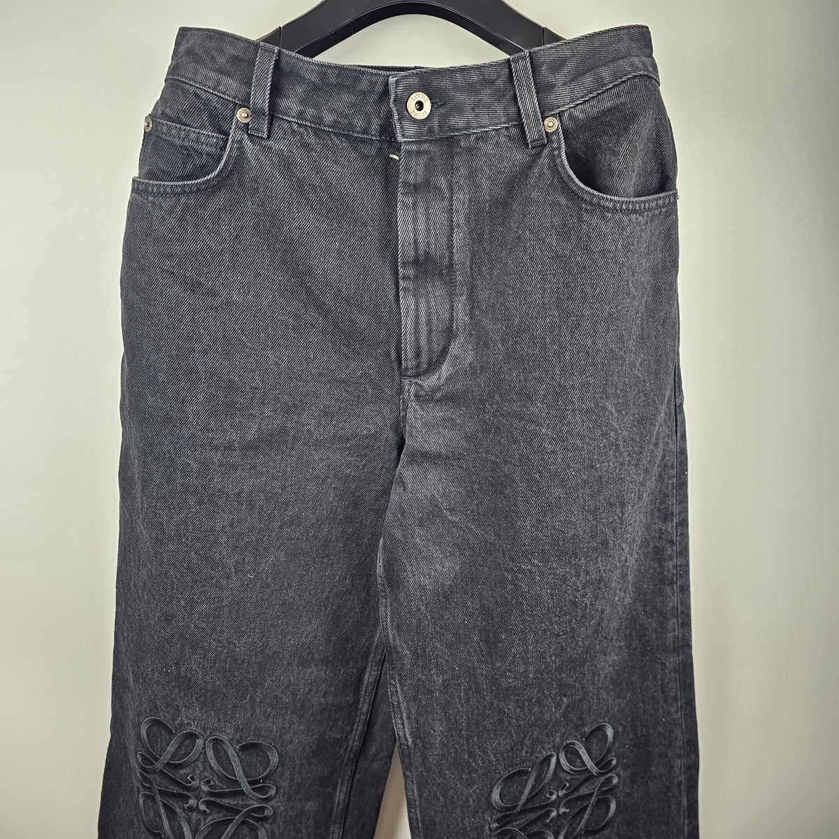 LOEWE Baggy Black Cotton Jeans New & Authentic