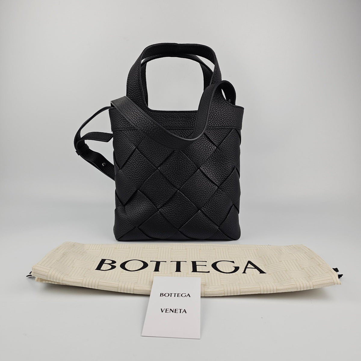 BOTTEGA VENETA Diago Small $3500 Black Leather Tote Bag New & Authentic