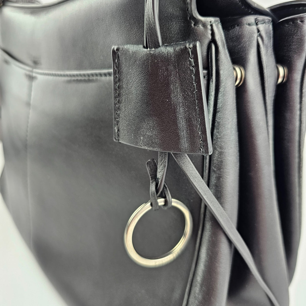 BALENCIAGA Rodeo Medium $5600 Black With Charm Leather Handbag New And Authentic
