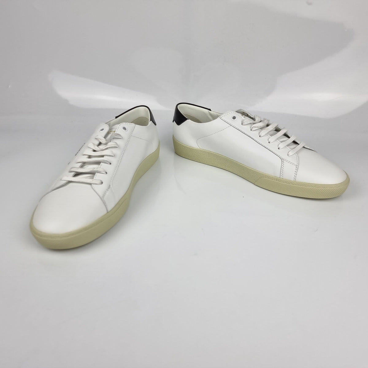 SAINT LAURENT Court White Low Top Sneakers New