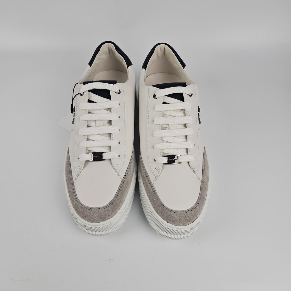 FERRAGAMO Alaska White/Black Sneakers New & Authentic