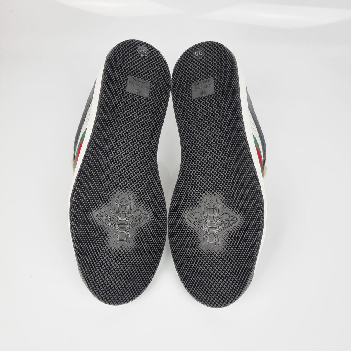 Gucci Women's Screener Black And White Sneakers New