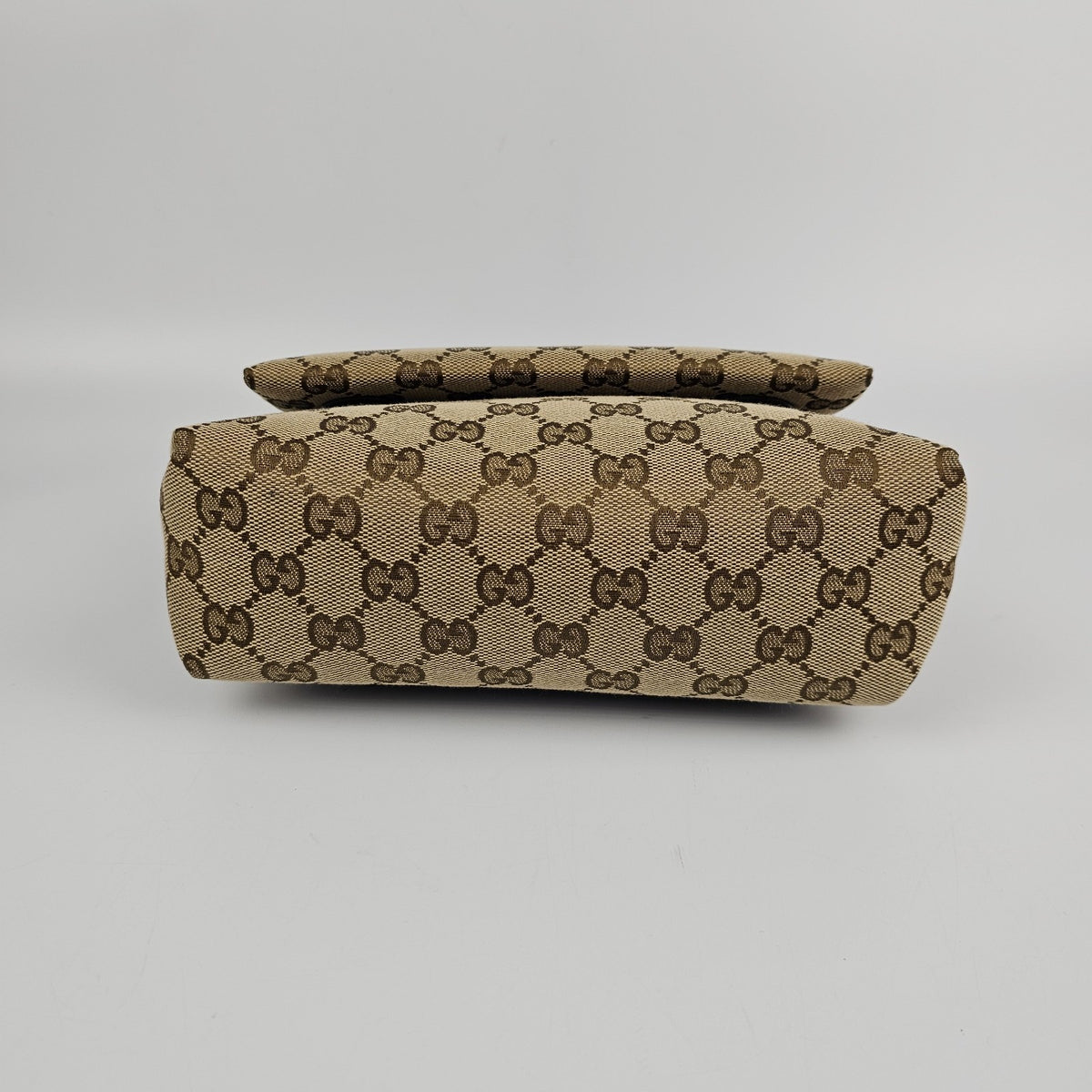 GUCCI $2250 Beige/Dark Brown GG Canvas Small Crossbody Bag New & Authentic