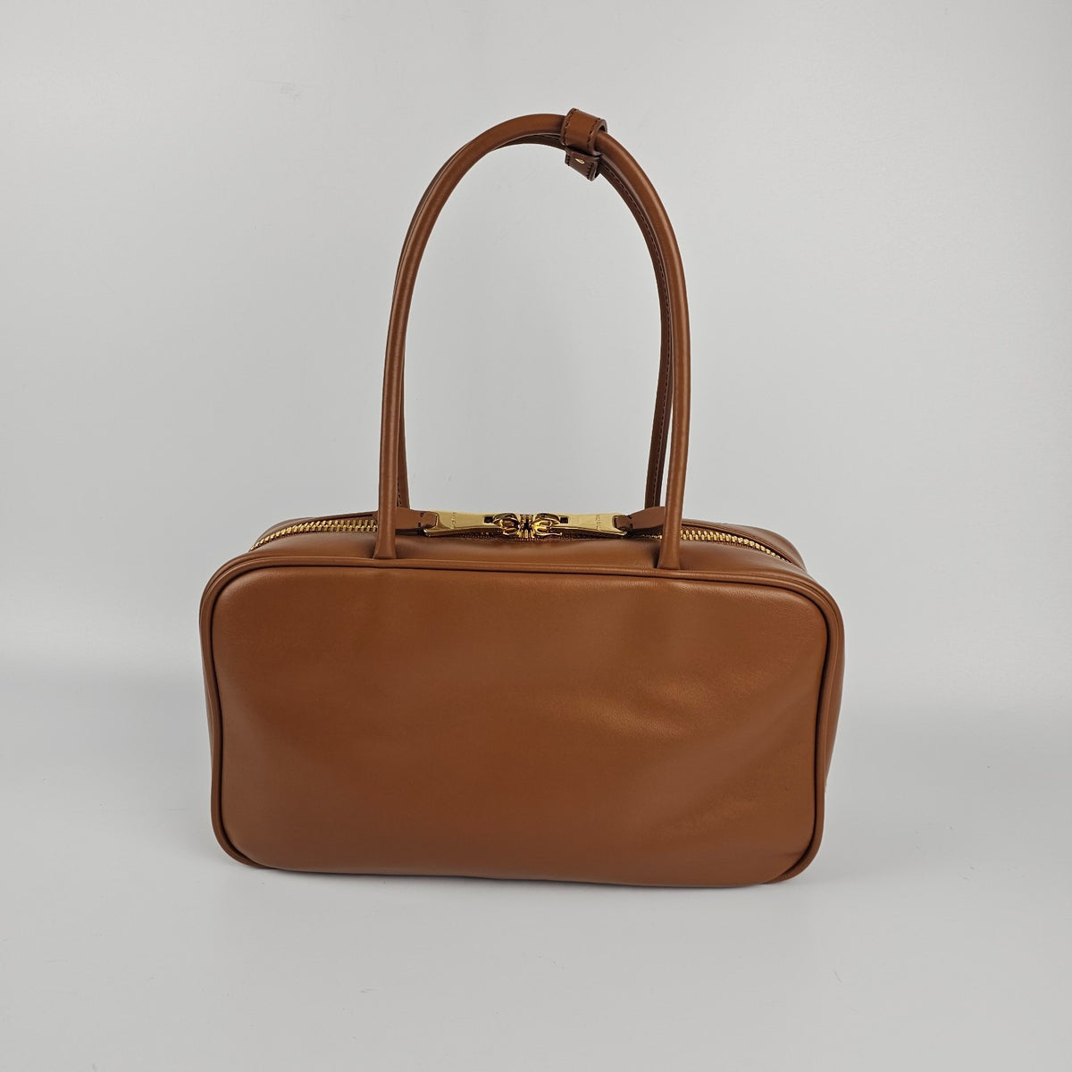 MIU MIU Beau Medium $3550 Cognac Leather Top Handle New And Authentic