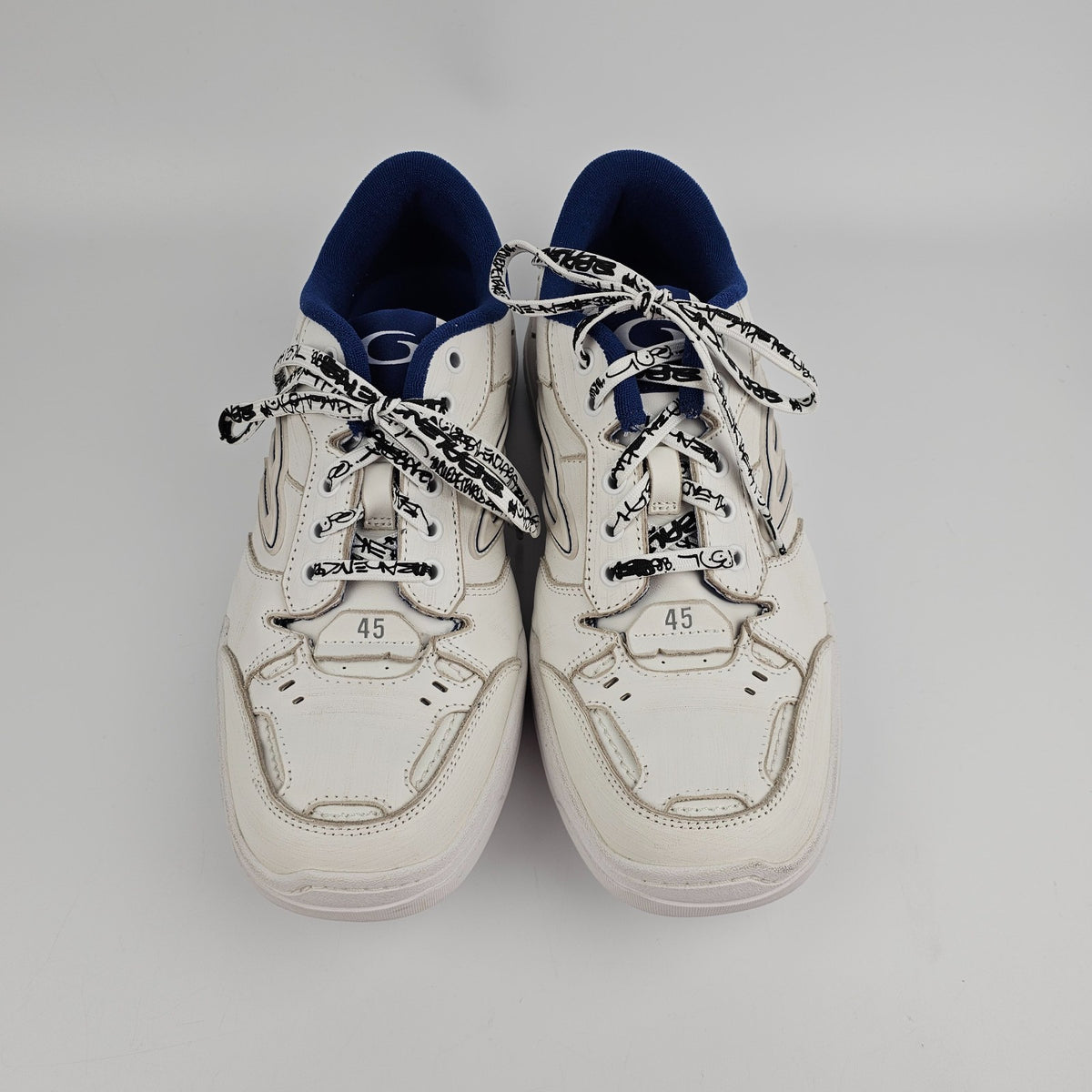 BALENCIAGA Hamptons Medium $890 Men's White/Blue Sneakers New & Authentic