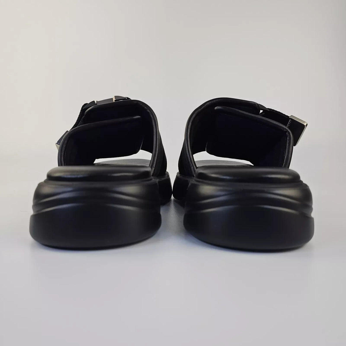 BOTTEGA VENETA Flash Black Rubber Men's Slide Sandals New Size 41 US 8