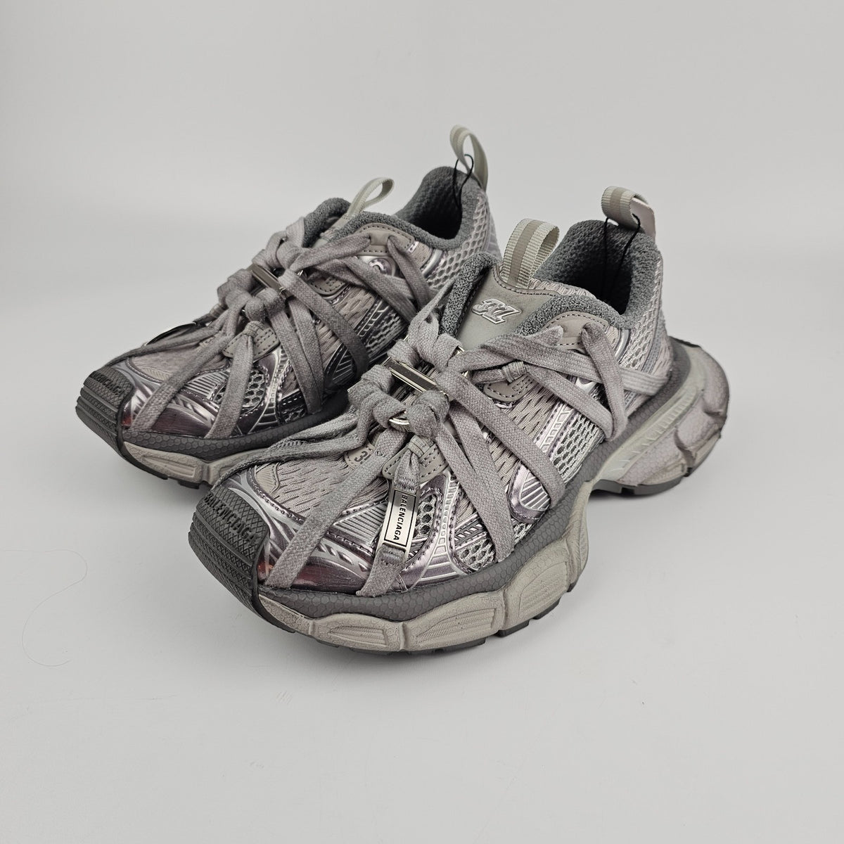 BALENCIAGA 3XL Extreme Laces $1400 Women's Gray Sneakers New