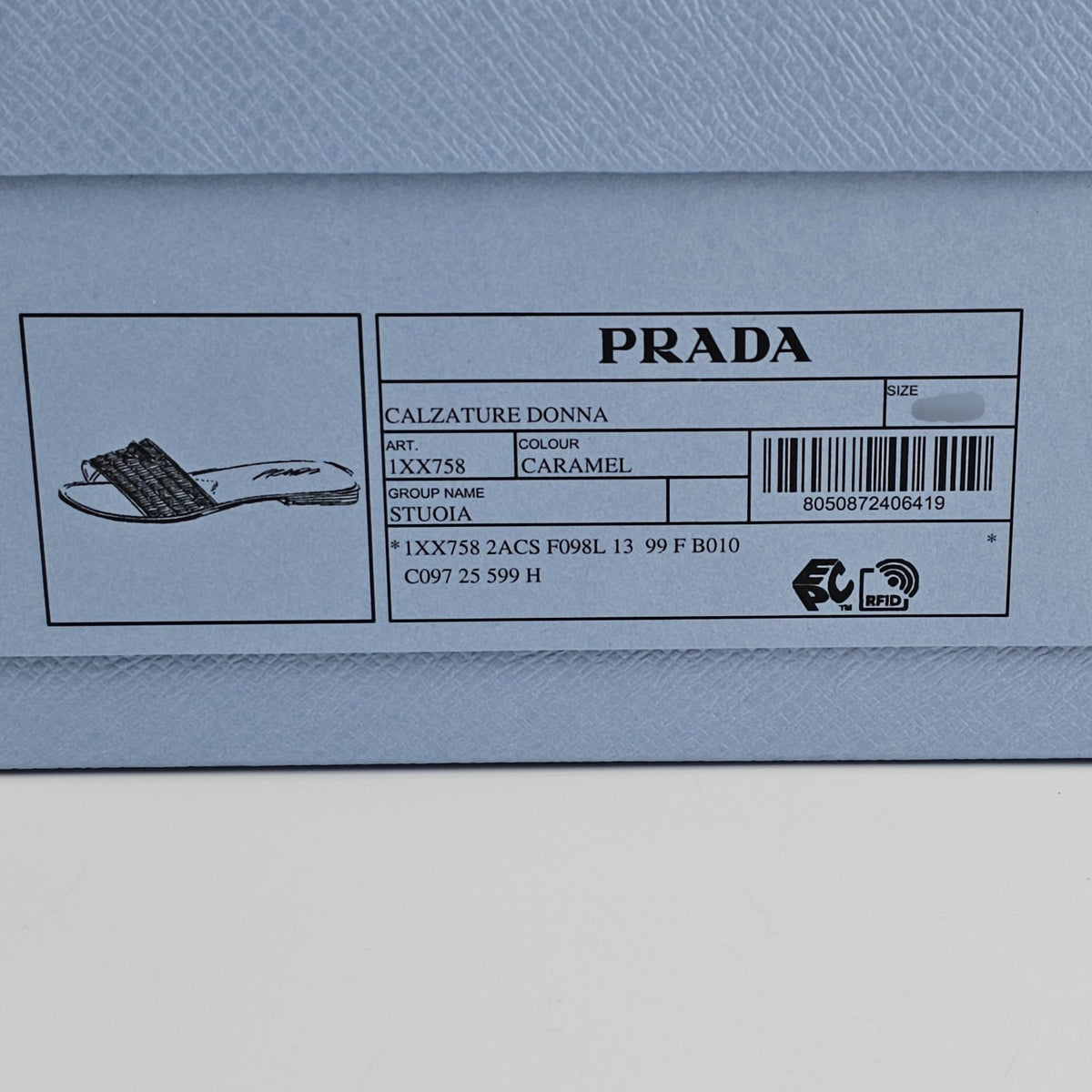 PRADA $1150 Caramel Crochet Slides New & Authentic