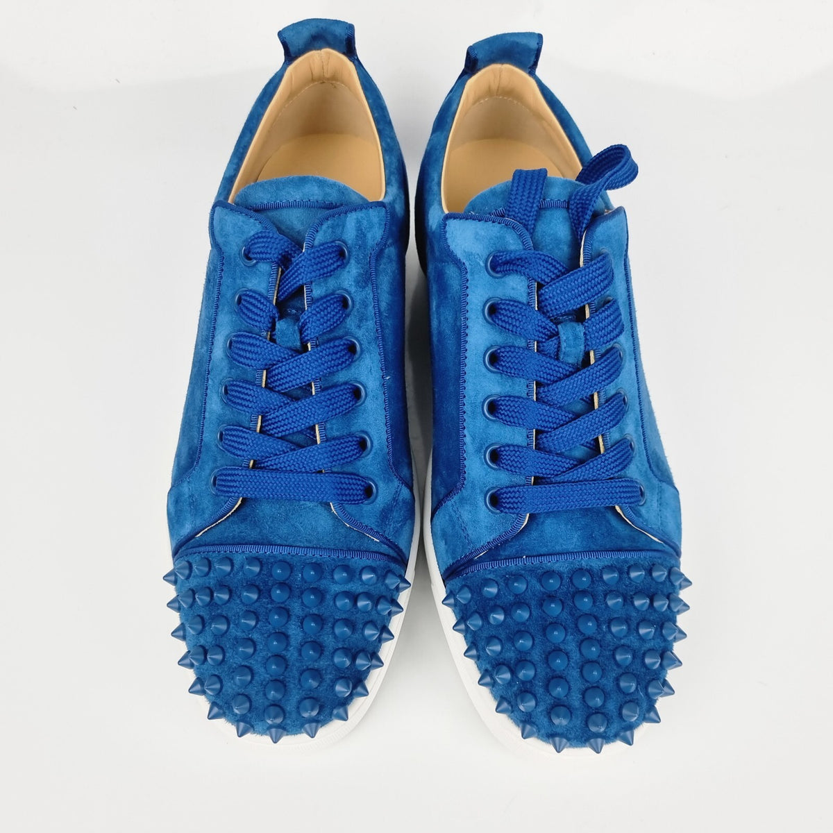CHRISTIAN LOUBOUTIN Louis Junior Blue Sneakers New Size 41 US 8