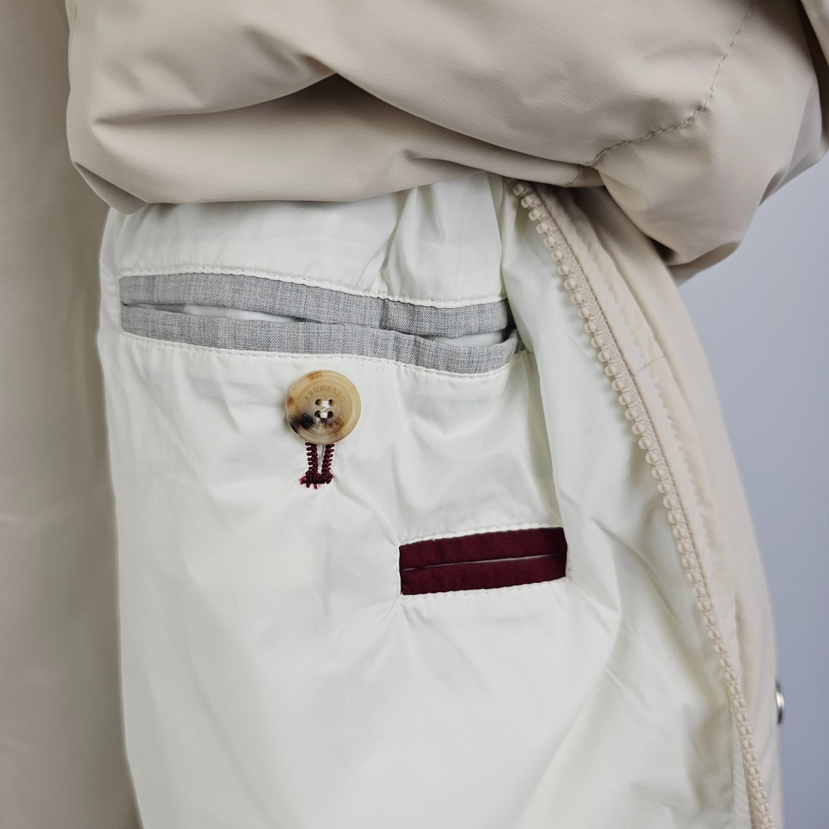 BRUNELLO CUCINELLI Beige Down Jacket New & Authentic Size XXL