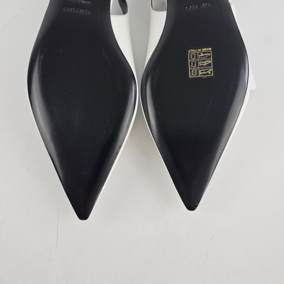 TOM FORD White Patent Leather Flats New Size 36 US 6