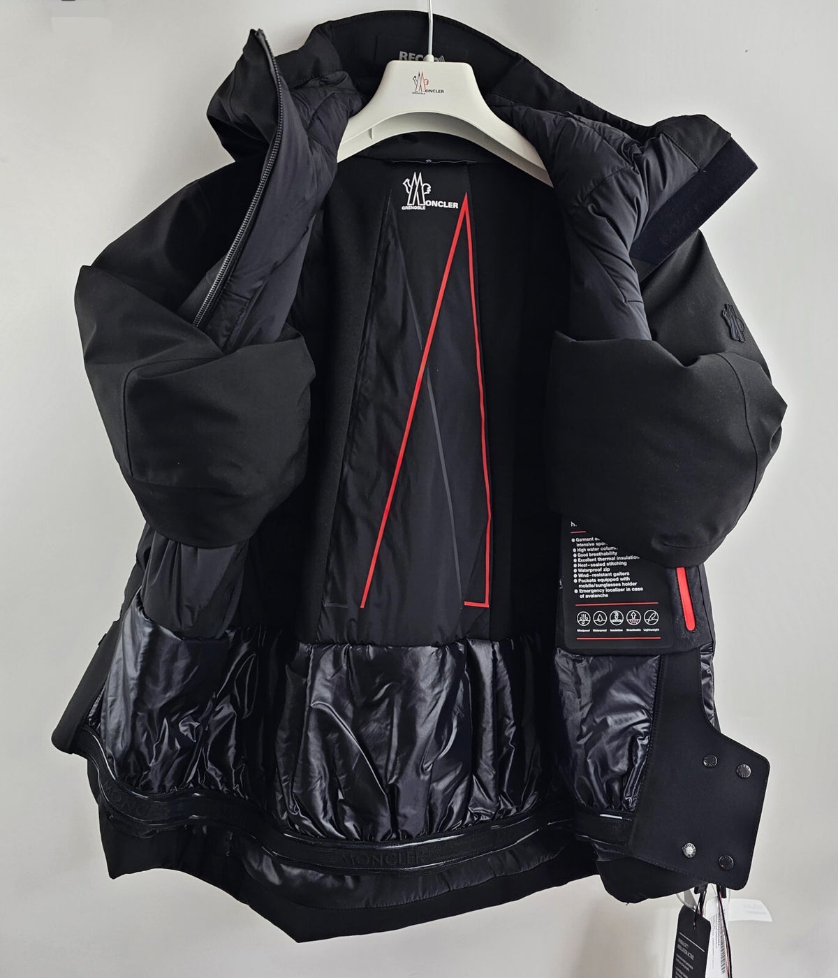 MONCLER GRENOBLE Chanavey Women's Black Padded Ski Jacket New