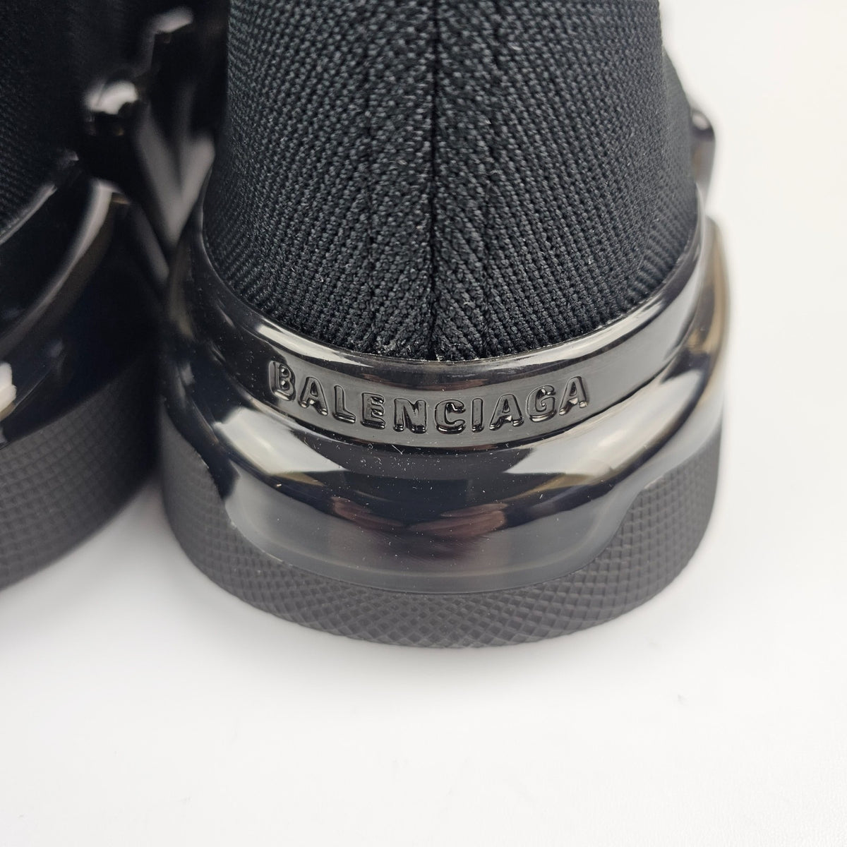 BALENCIAGA Speed 2.0 Full Clear Sole $1100 Men's Black Sneakers New & Authentic
