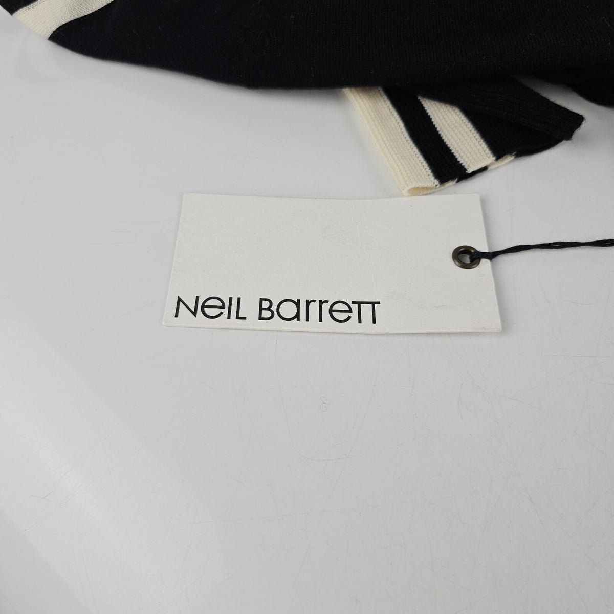 Neil Barrett Striped Merino Wool Sweater Size S New