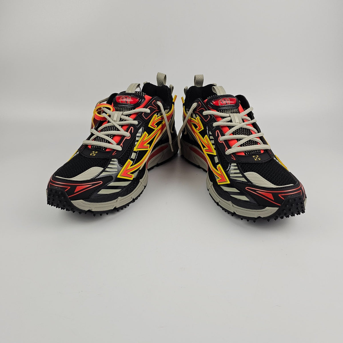 OFF-WHITE Be Right Back Black/Gray Sneakers New & Authentic