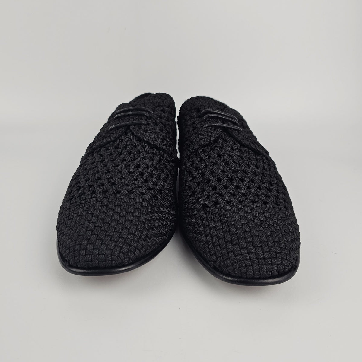 DOLCE&GABBANA Black Crochet Lace-up Shoes New & Authentic