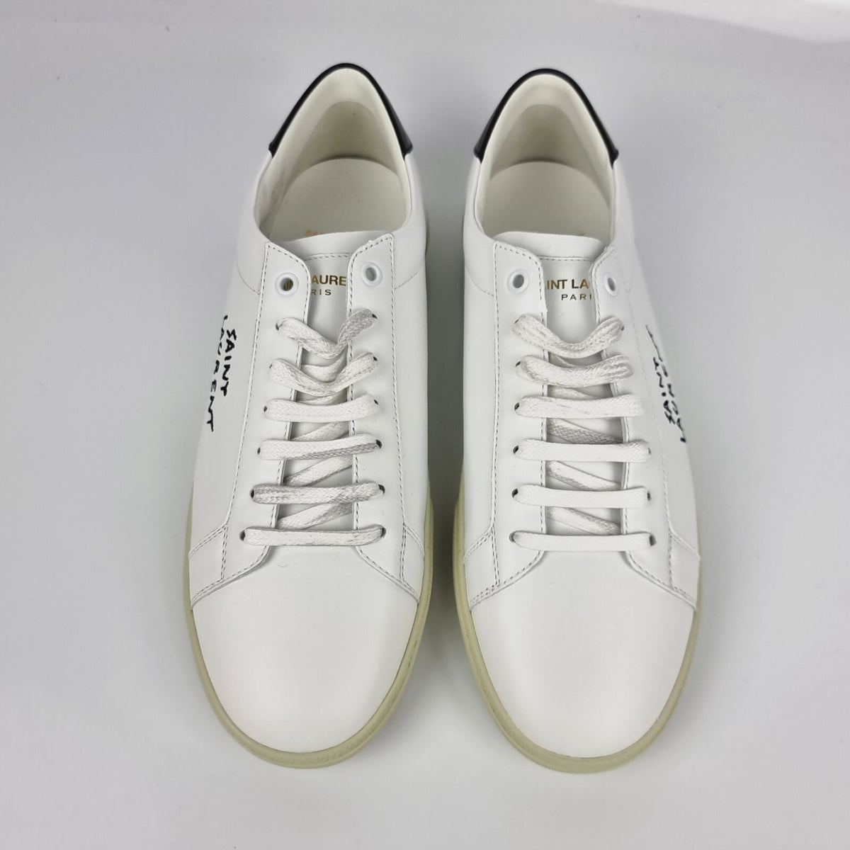 SAINT LAURENT Court White Low Top Sneakers New