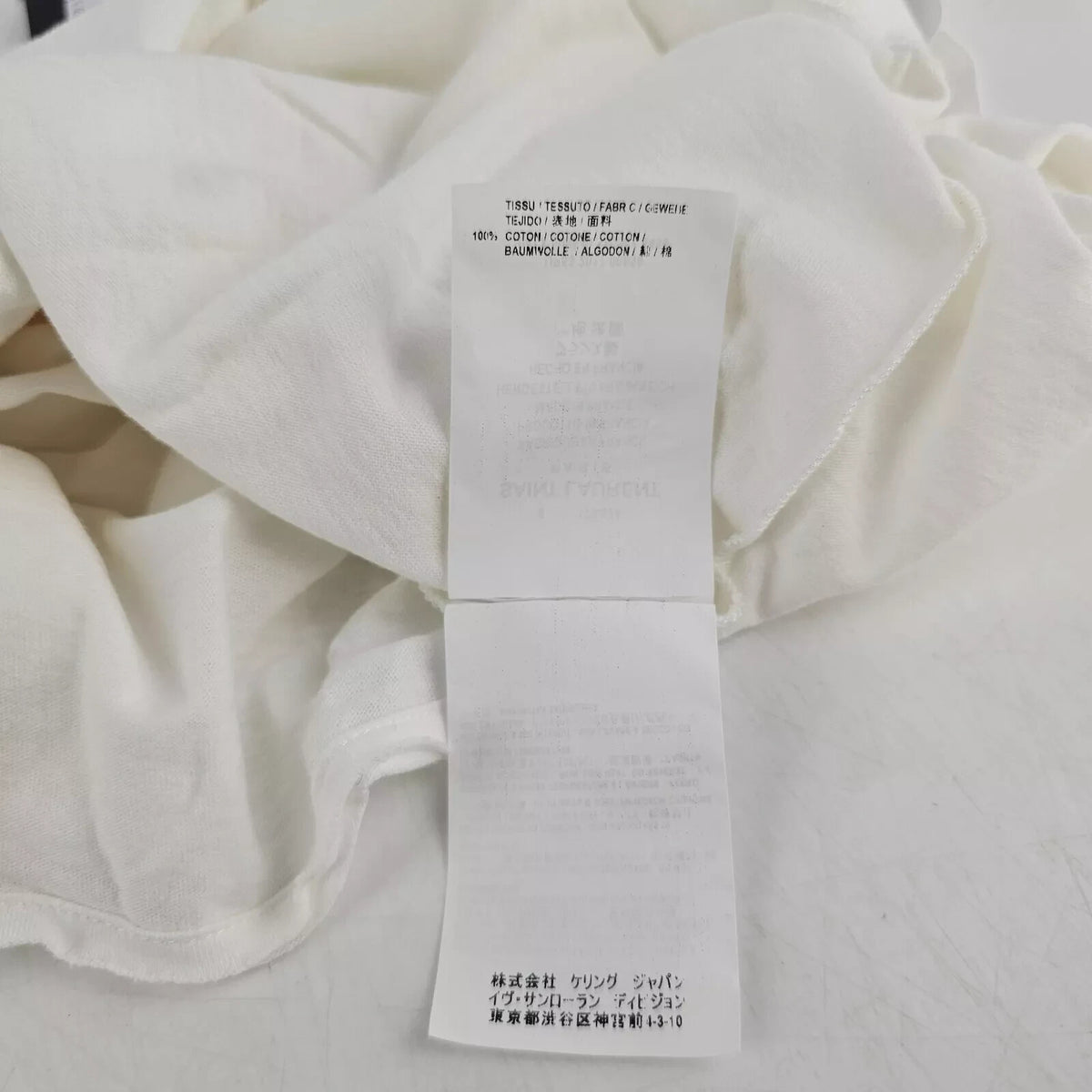 SAINT LAURENT Men's White Waiting For Sunset T-shirt New Size XS