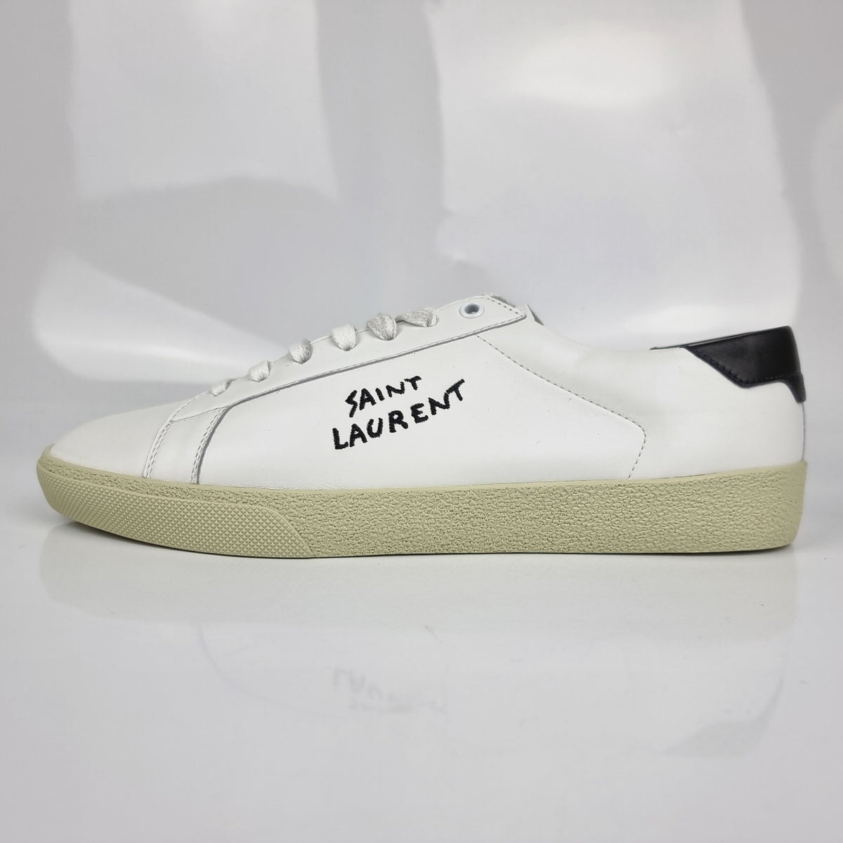 SAINT LAURENT Court White Low Top Sneakers New