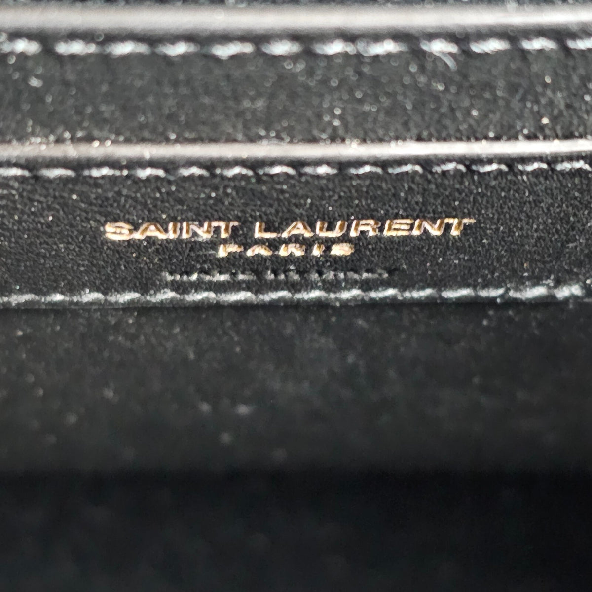 Saint Laurent Manhattan $3100 Black Embossed Leather Shoulder Bag New