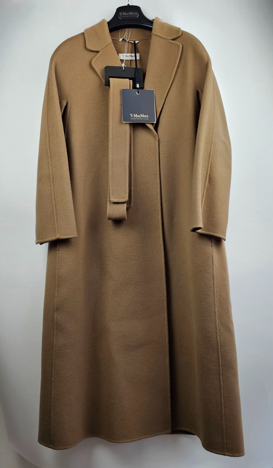 MAX MARA Esturia Belted Brown Wool Long Coat New & Authentic