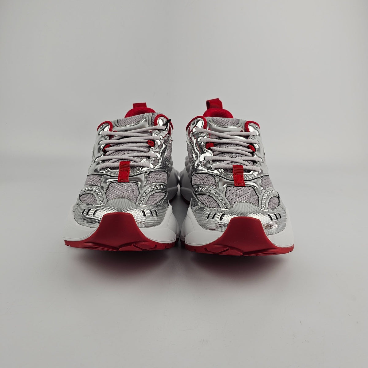 CHRISTIAN LOUBOUTIN SO Flo Silver Sneakers New & Authentic
