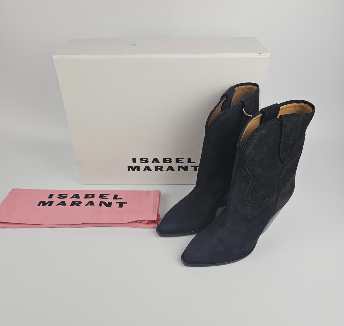 ISABEL MARANT Leyane Black Suede Boots New And Authentic