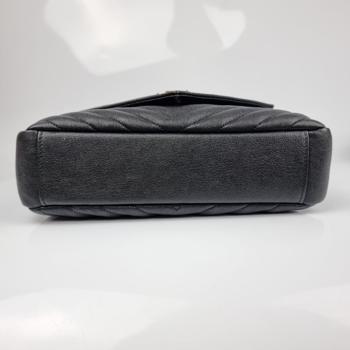 SAINT LAURENT Medium College Quilted Black Leather Bag New
