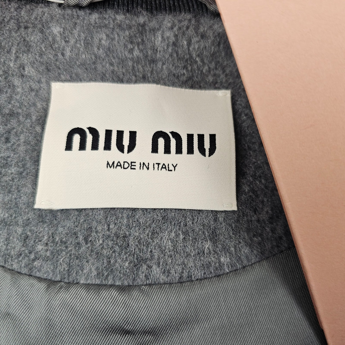 MIU MIU Gray Wool Bomber Jacket New & Authentic