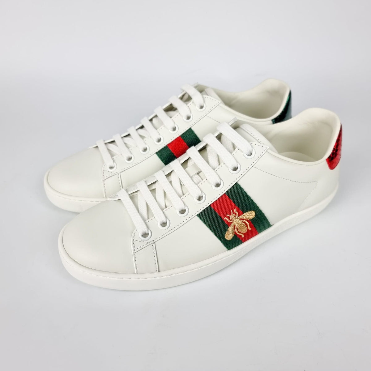 GUCCI Ace Bee White Women's Sneakers New