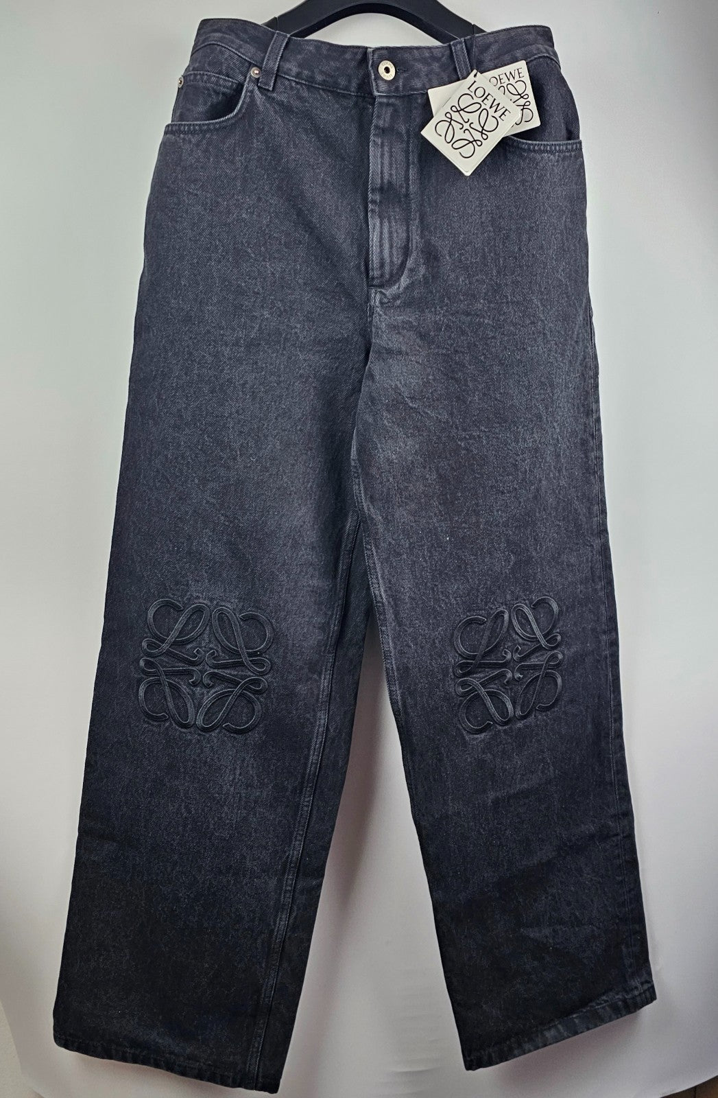 LOEWE Baggy Black Cotton Jeans New & Authentic