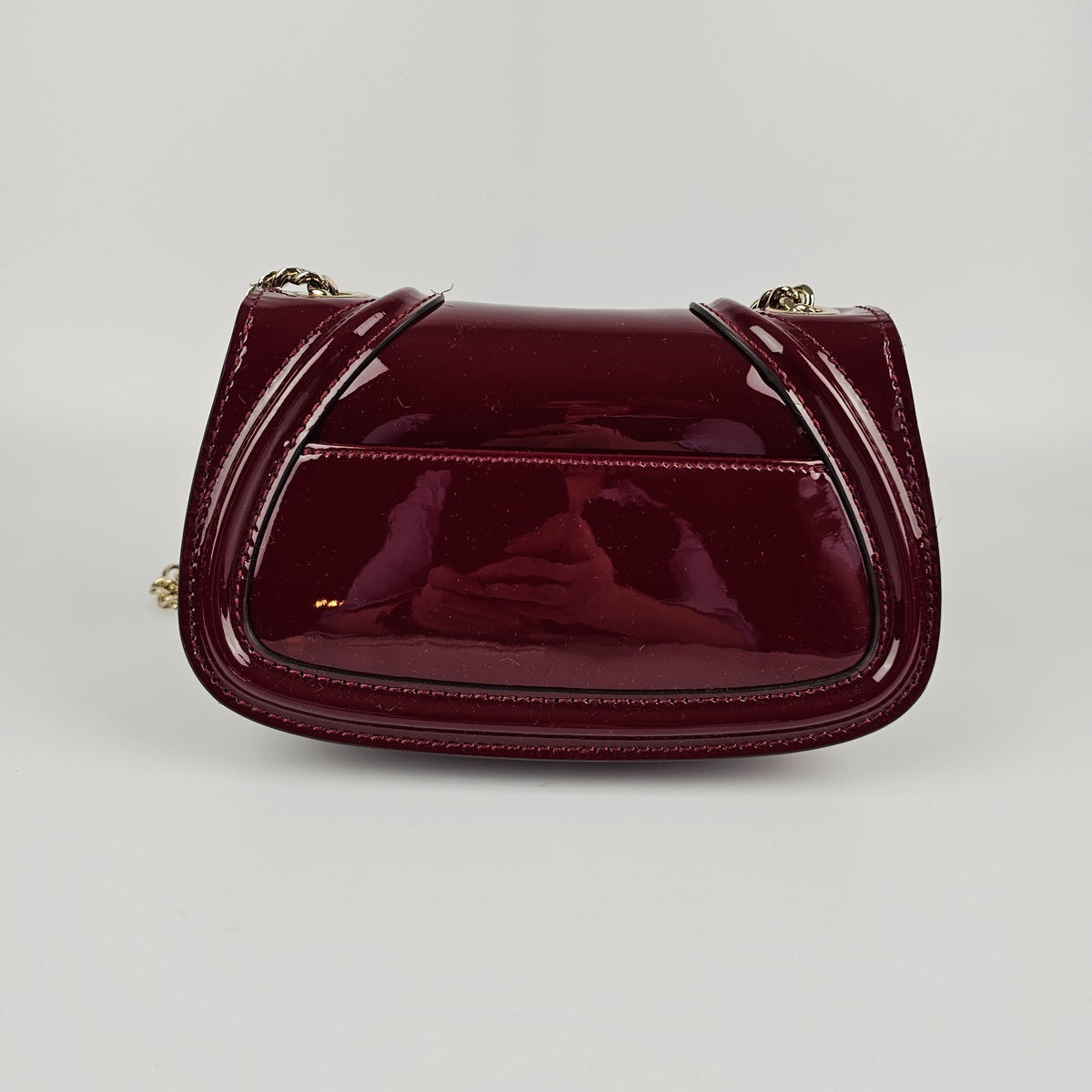 GUCCI Blondie Small $3450 Rosso Ancora Red Patent Leather Shoulder Bag New