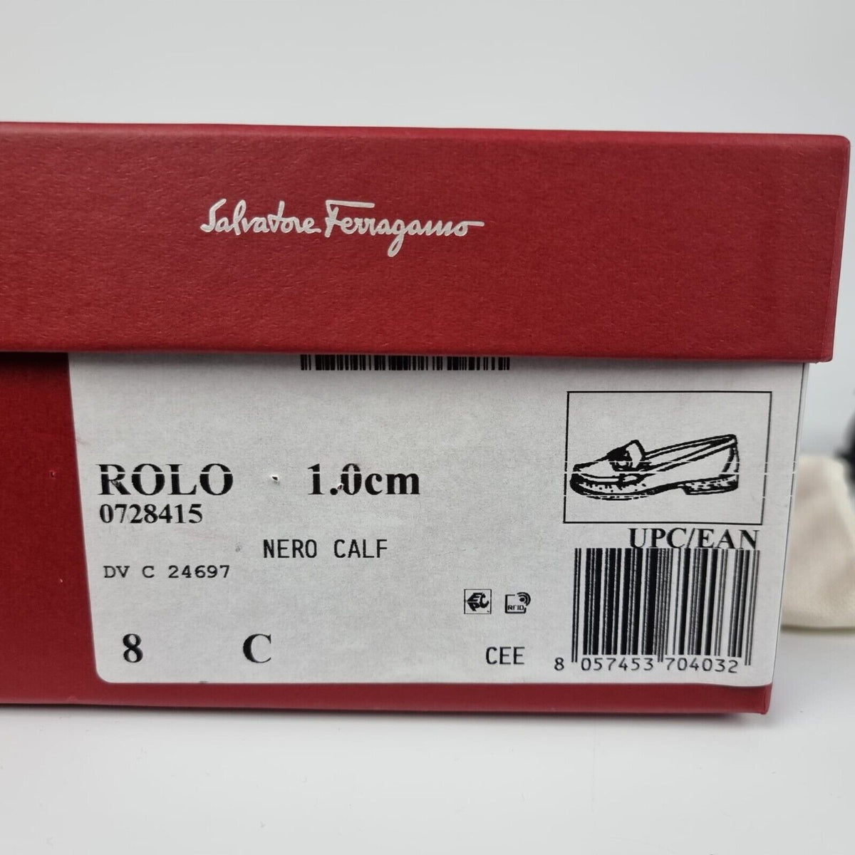 FERRAGAMO Rolo Women's Black Loafers New US8