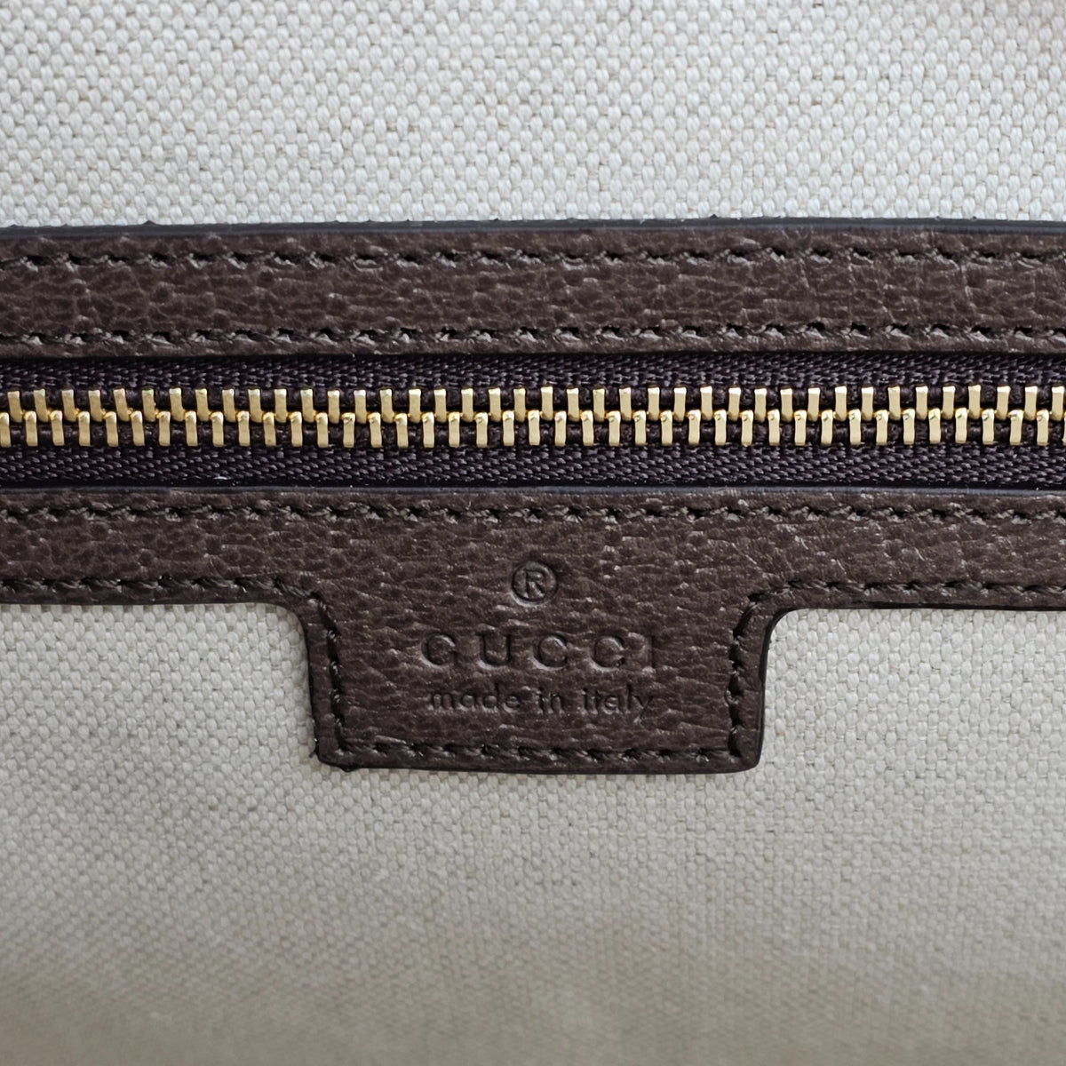 GUCCI Ophidia Large Boston Beige/Ebony GG Canvas Top Handle Bag New & Authentic