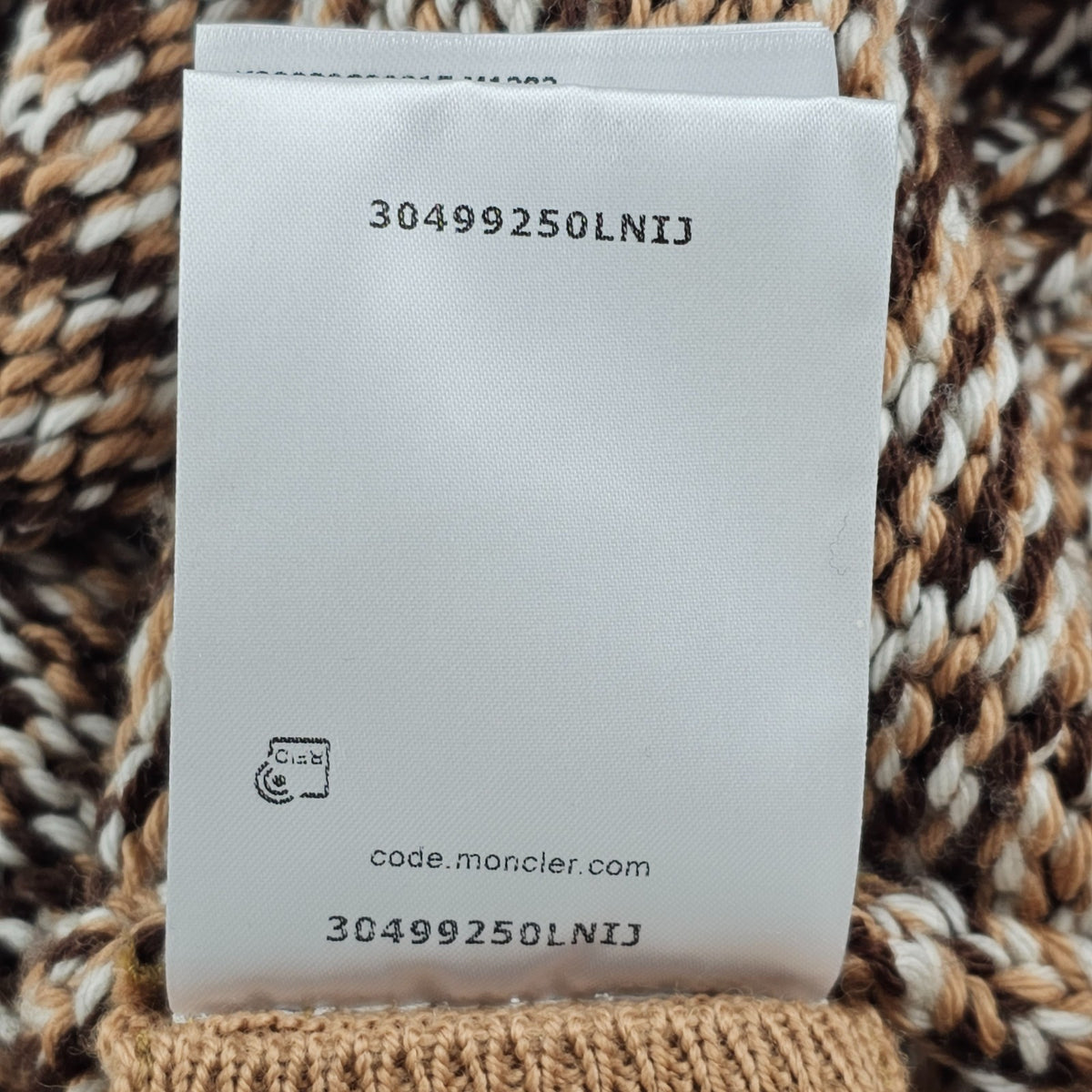 MONCLER $990 Women's Brown Wool Sweater New