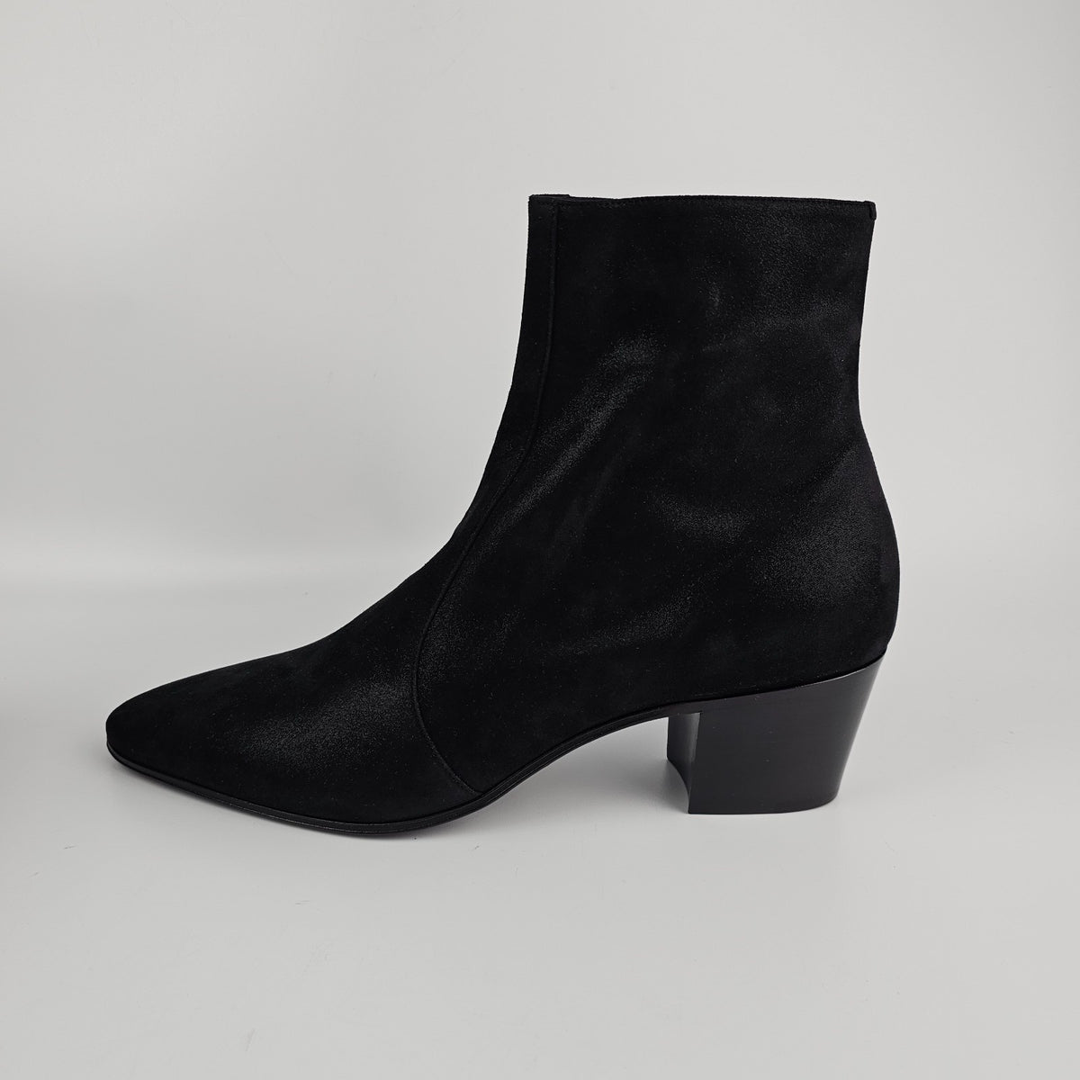 SAINT LAURENT Vassili Black Suede Boots New & Authentic