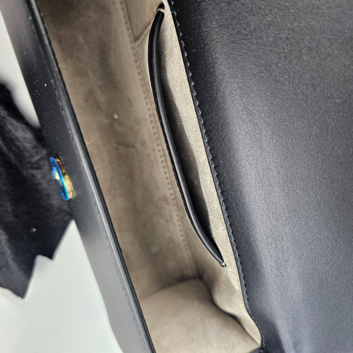 Lanvin Cat Nano Black Leather Top Handle Pencil Box Bag New