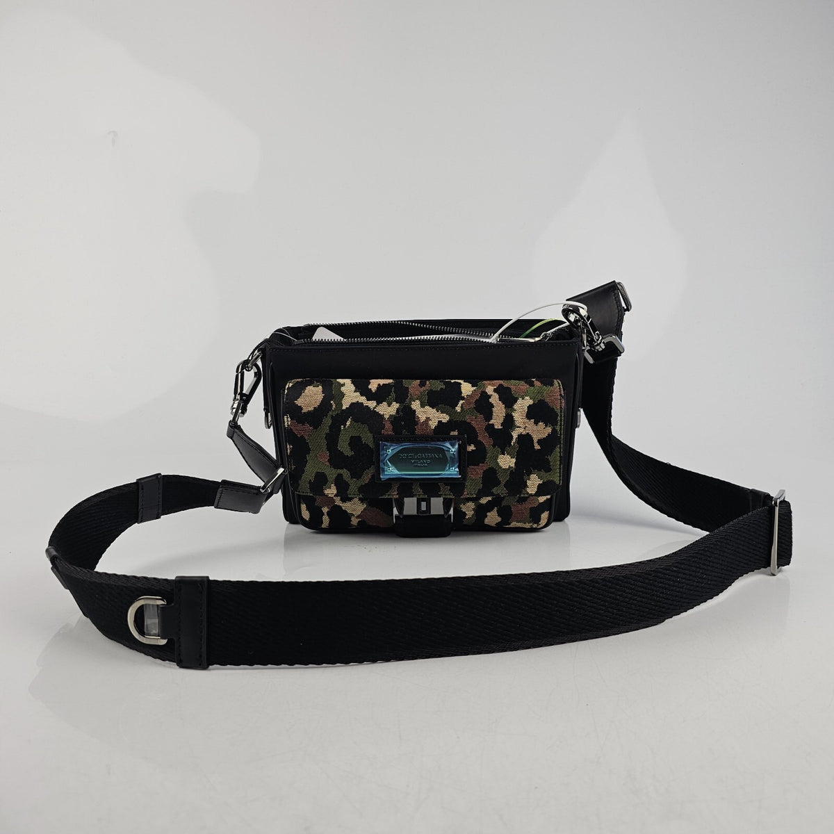 DOLCE&GABBANA DG Plaque Camouflage Crossbody Bag New