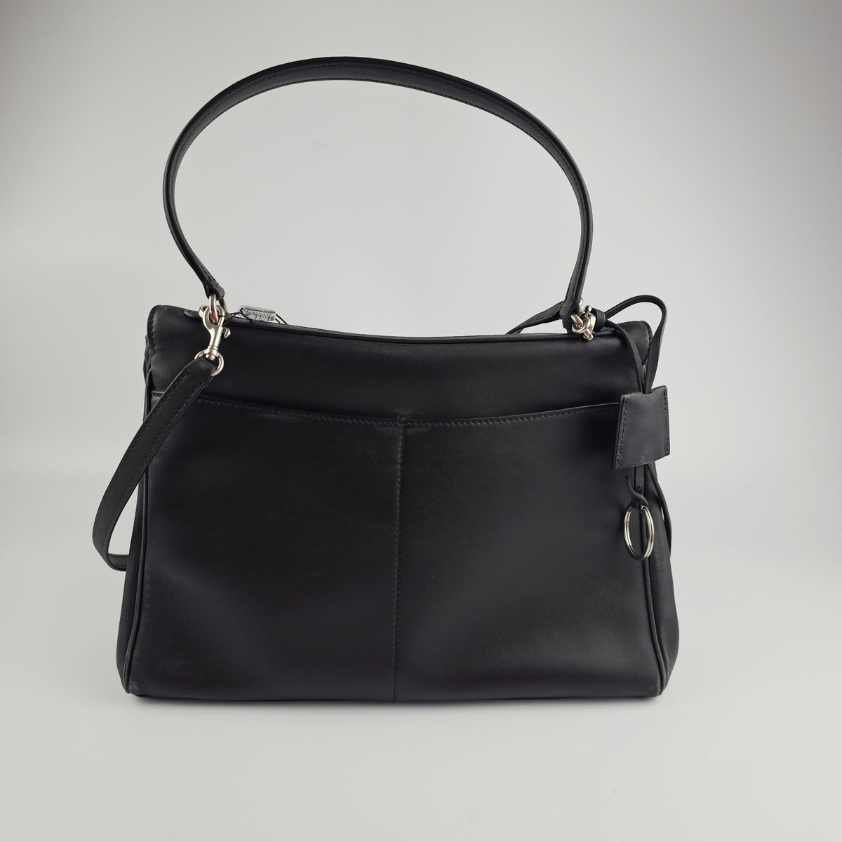 BALENCIAGA Rodeo Medium $5600 Black With Charm Leather Handbag New And Authentic