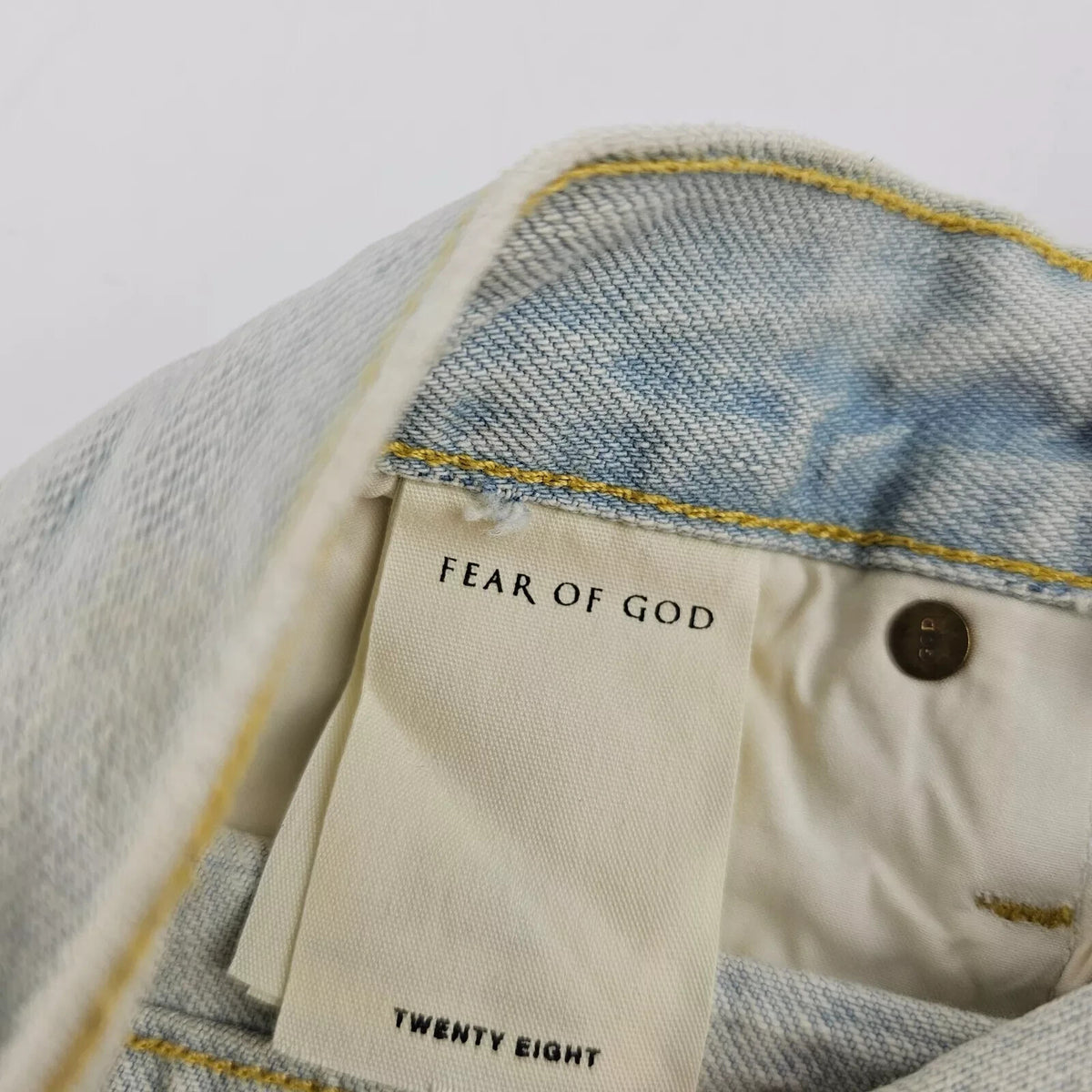 Fear Of God Vintage Selvedge Light Blue Denim Jeans New Size US 28